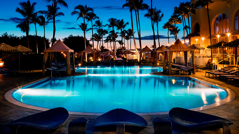 Adults Only Pool at Dusk