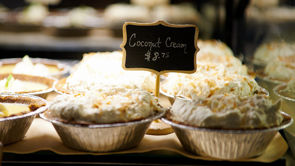 Coconut Cream pie at Leoda's Kitchen