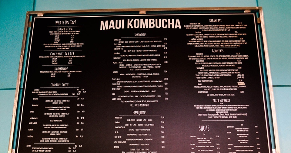 Maui Best All Organic Kombucha