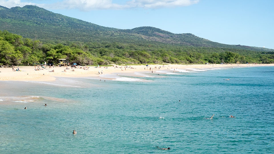 Makena Beach Maui aerial view