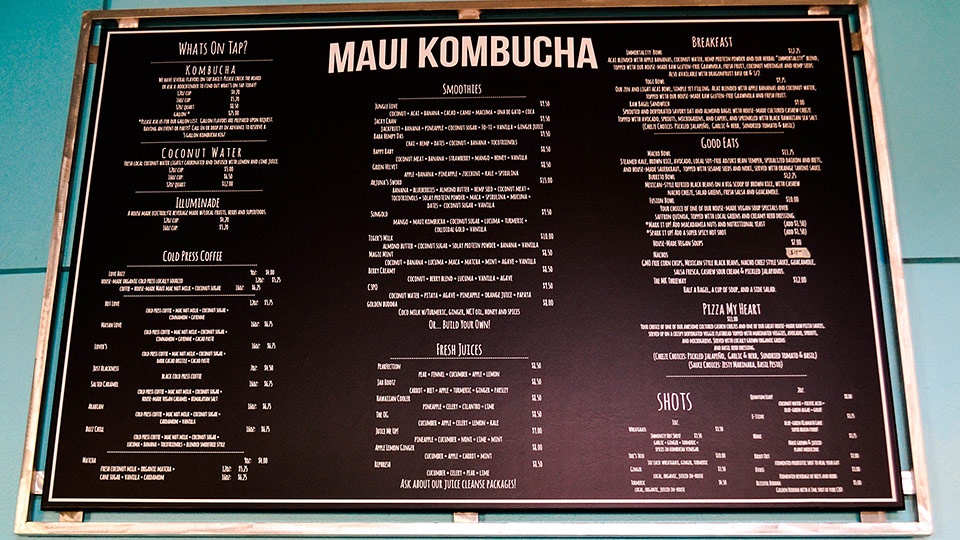 Maui Kombucha Vegetarian Restaurant