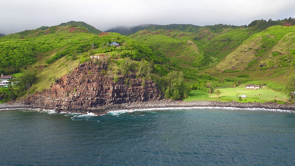 View of Maui from a helicopter