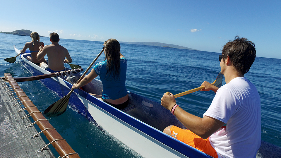 Hawaiian Outrigger Canoe Paddling