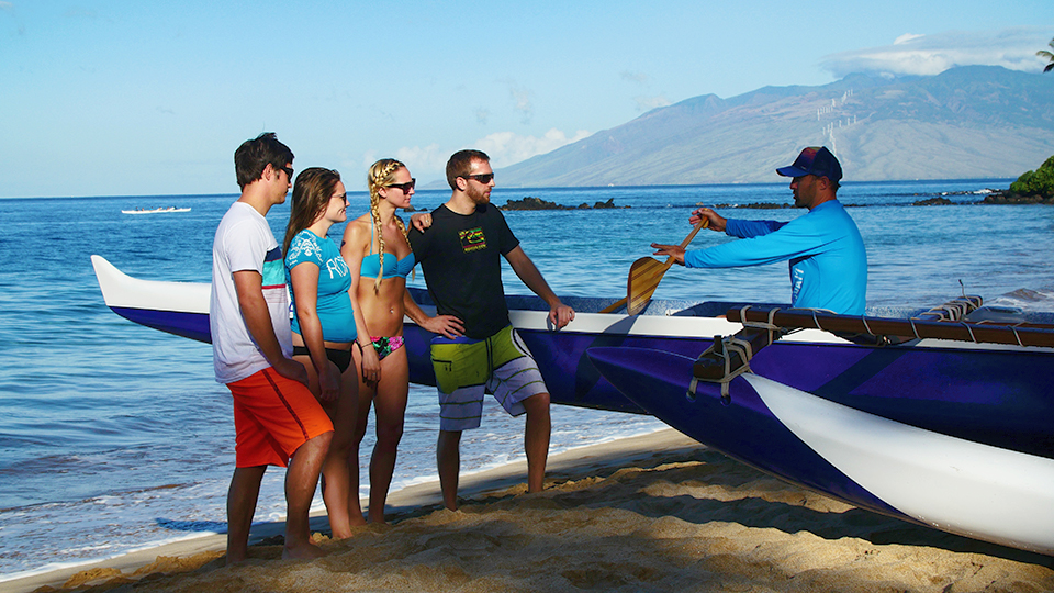 Hawaiian Outrigger Canoe Paddling