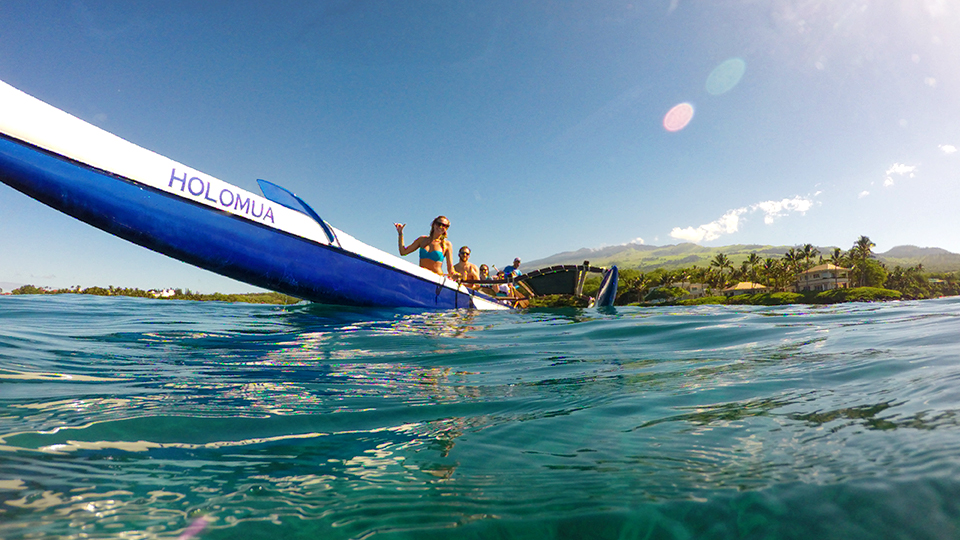 Hawaiian Outrigger Canoe Paddling
