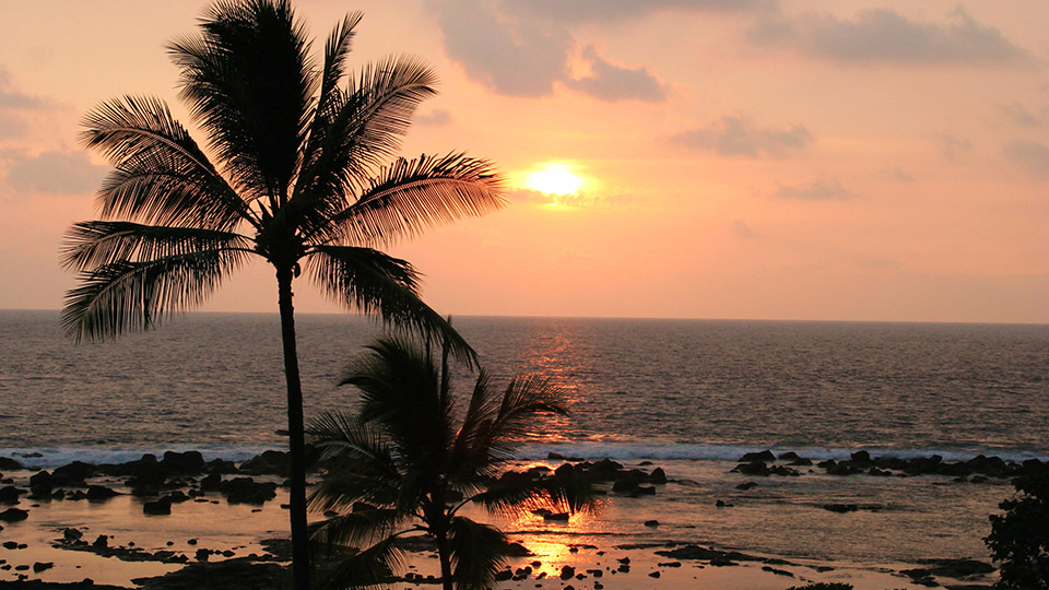 Sunset over Manta Ray Village - Maui