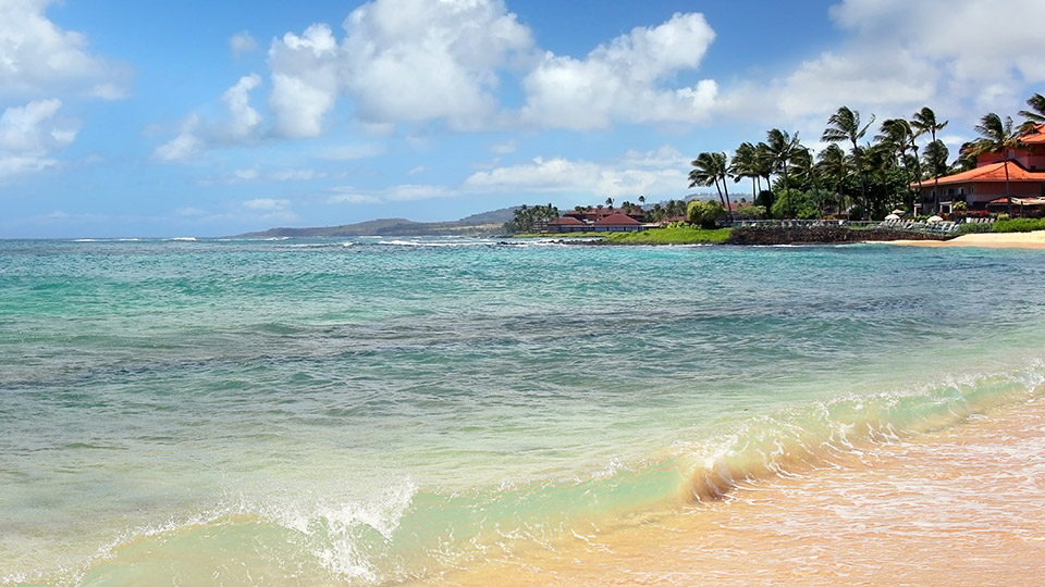 Shoreline at Poipu Beach Park