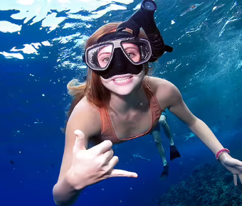 Swimming underwater is awesome!