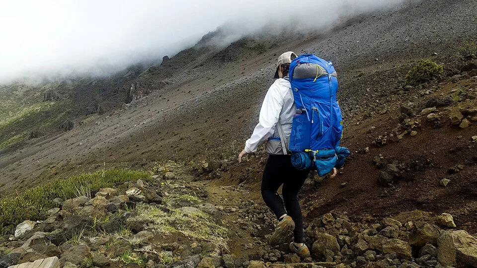 Hiker on Haleakala