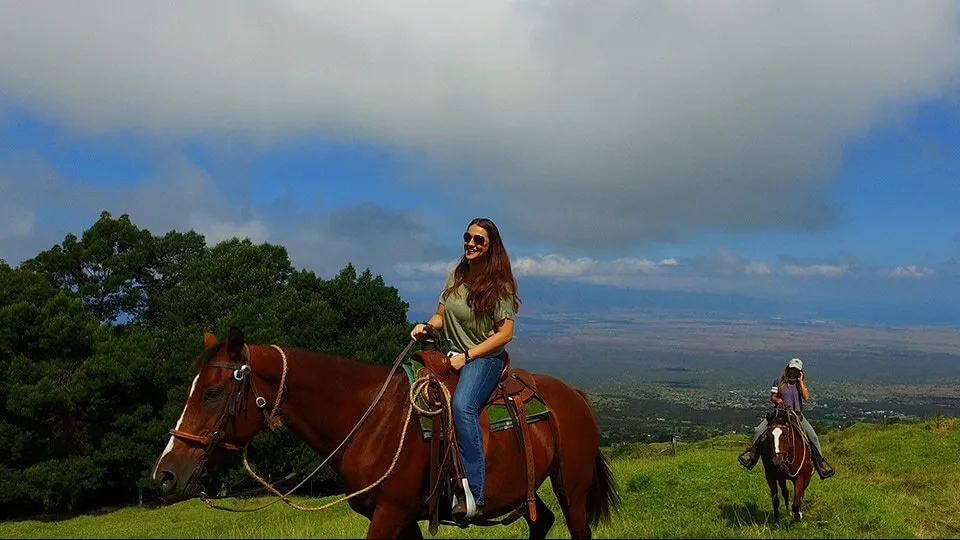 Guest on a Maui Horseback Riding Tour