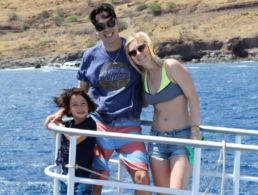 Happy family on the Pride of Maui boat.