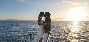 Wedding Couple on Pride of Maui Private Charter