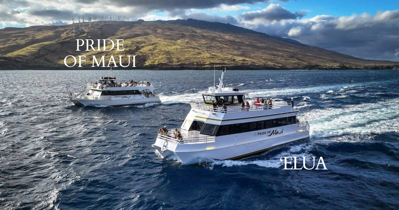 Pride of Maui and 'Elua boats
