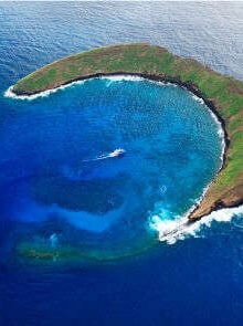 Aerial View of Molokini Crater